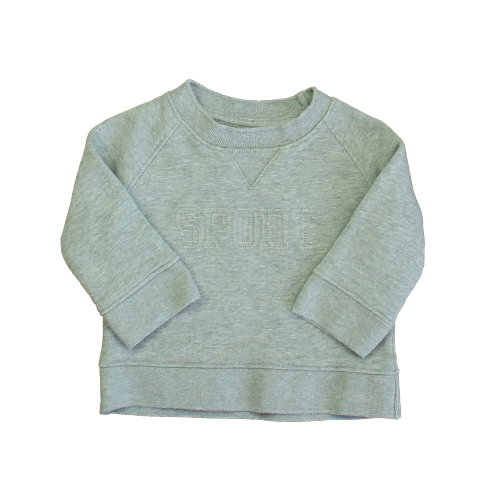 Janie and Jack Boys Gray Sweatshirt size: 3-6 Months